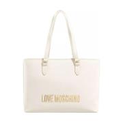 Love Moschino Ivory Shopper Väska Beige, Dam