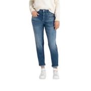 MAC Blå-Medium Slim-Fit Jeans Blue, Dam