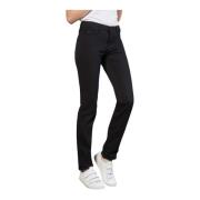 MAC Skinny Cropped Jeans med Dragkedjedetalj Black, Dam