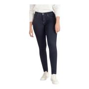 MAC Slim Fit Straight-Leg Svarta Jeans Blue, Dam