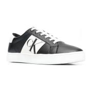 Calvin Klein Jeans Svart Läder Textil Sneakers Black, Herr