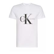 Calvin Klein Jeans Herr Tryckt T-shirt White, Herr
