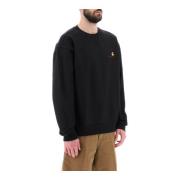 Carhartt Wip Script Crewneck Sweatshirt Black, Herr