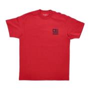 Carhartt Wip Streetwear T-Shirts Kollektion Red, Herr