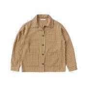 Nudie Jeans Gingham Over -skjorta Brown, Dam