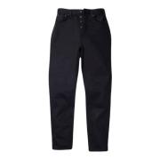 Nudie Jeans EverBlack Slim-Fit High-Waist Jeans Black, Dam