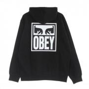 Obey Lätt hoodie -ögonikon 2 Black, Herr