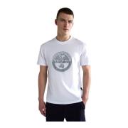 Napapijri Kortärmad T-shirt för män White, Herr