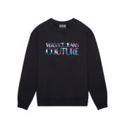 Versace Jeans Couture Svart Logosweatshirt - XS Black, Herr