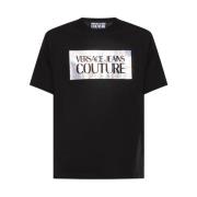 Versace Jeans Couture Holografiskt Logoty T-shirt Black, Herr