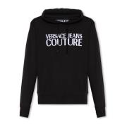 Versace Jeans Couture Hoodie med logotyp Black, Herr