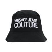 Versace Jeans Couture Svart Bomullshatt för Män med Versace Jeans Cout...