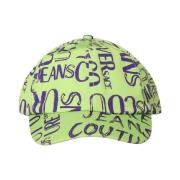 Versace Jeans Couture Grön Bomulls Logo Couture Hatt för Män Green, He...