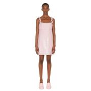 Ganni Paljettklänning i miniformat Pink, Dam