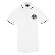 North Sails Herr Polo Shirt i enfärgad med logotryck White, Herr