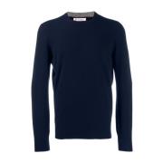 Brunello Cucinelli Crew Neck Sweater Blue, Herr