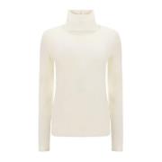 Brunello Cucinelli Cashmere Turtleneck Sweater White, Dam