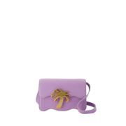 Palm Angels Lila och Guld Läder Cross Body-väska Purple, Dam