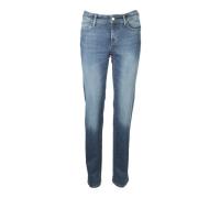 Cambio Klassiska Slim-Fit Blå Denim Jeans Blue, Dam