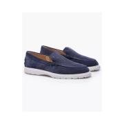 Tod's Marinblå Mockasiner i Mocka med Vita Gummisulor - Storlek 6 Blue...