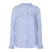 MOS Mosh Ljusblå Skjorta med Knappstängning och Ruffle Detalj Blue, Da...