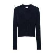 Filippa K Wool Rib Sweater Black, Dam