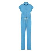 Jane Lushka Ljusblå Teknisk Jersey Jumpsuit Blue, Dam