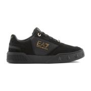 Emporio Armani EA7 Svart Guld Avslappnade Sneakers Black, Herr