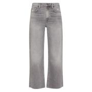 7 For All Mankind Cropped Alexa Luxe Vintage Jeans - Grå, Storlek 30 G...