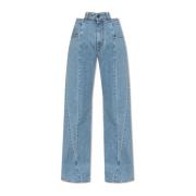 Maison Margiela Jeans med vida ben Blue, Dam