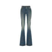 Alessandra Rich Wide Jeans Blue, Dam
