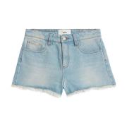 Ami Paris Trendiga Denim Mini Shorts Blue, Dam