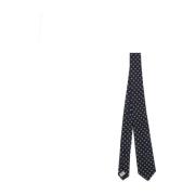 Tagliatore Blå Silkeskravatt - Klassiskt Design Tie-Cpet19 Black, Herr