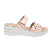 Cinzia Soft Flat Sandals Pink, Dam