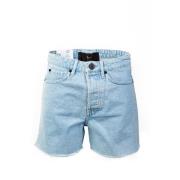 3X1 Stiliga Denim Shorts för Kvinnor Blue, Dam