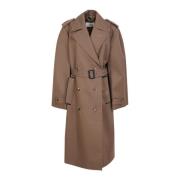 Maison Margiela Grön trenchcoat för kvinnor Brown, Dam