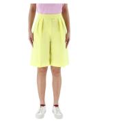 Msgm 3041Mdb04217109 Fabric Shorts Yellow, Dam