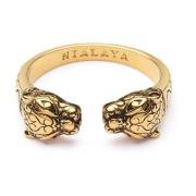 Nialaya Men's Gold Panther Ring Yellow, Herr