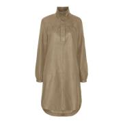 Notyz Shirt Dresses Beige, Dam