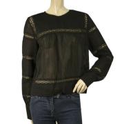 Isabel Marant Pre-owned Svart Spets Bohemisk Tunika Top Black, Dam