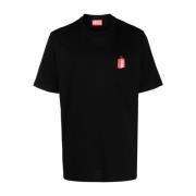 Diesel Svarta Logo Print T-shirts och Polos Black, Herr
