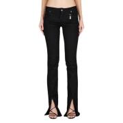 Dsquared2 Svart Boot-Cut Icon Trumpet Jeans Black, Dam