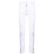 Dsquared2 Vita Jeans med 3,5 cm Klack White, Herr