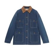 Gucci Lång denimjacka-40 Blue, Dam