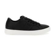 Guess Låga Läderliknande Sneakers - Noirs Black, Herr