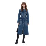 Miss Sixty Vintage Cargo Stil Denim Kappa med Bälte Blue, Dam