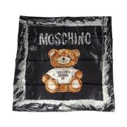 Moschino 100% Setacm Sidenhalsduk 86 x 86 Black, Dam
