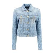 Versace Jeansjacka med logotryck Blue, Dam