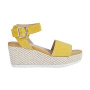 Geox Gula platta sandaler för kvinnor Yellow, Dam