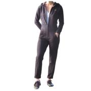 Aeronautica Militare Overalls med huva i bomull och elastan Black, Dam